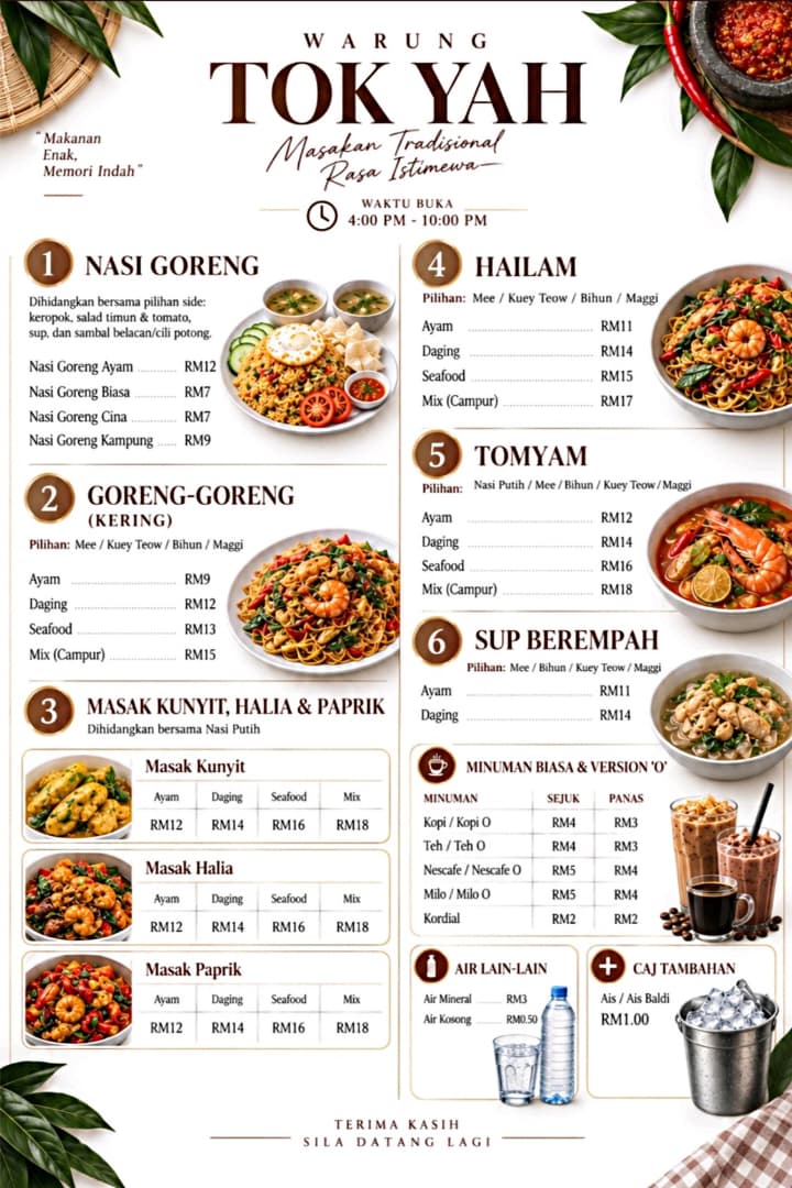 Warung Tok Yah special taste